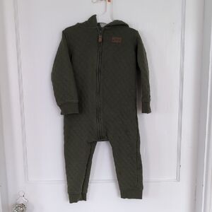 Quilted Green Hooded Onesie